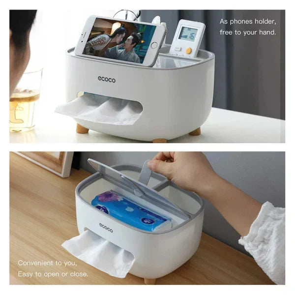 Home.Co - Ecoco Tissue Box & Organizer (Random Color)